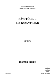 Bruksanvisning ElektroHelios KF2656 Kyl-frys