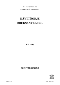 Käyttöohje ElektroHelios KF2786 Jääkaappipakastin