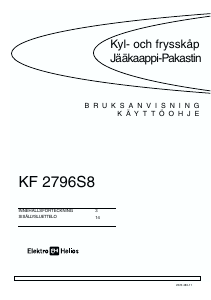 Käyttöohje ElektroHelios KF2796 Jääkaappipakastin