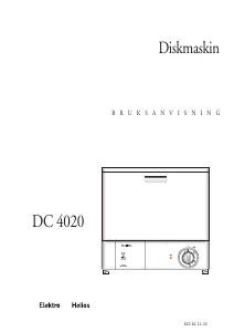 Bruksanvisning ElektroHelios DC4020 Diskmaskin