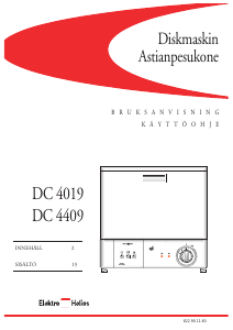 Käyttöohje ElektroHelios DC4019 Astianpesukone