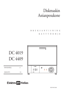 Käyttöohje ElektroHelios DC4019AVH Astianpesukone