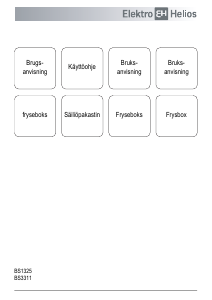 Käyttöohje ElektroHelios BS1325 Pakastin