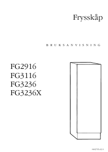 Bruksanvisning ElektroHelios FG3116 Frys