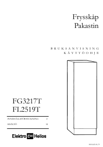 Käyttöohje ElektroHelios FL2517 Pakastin