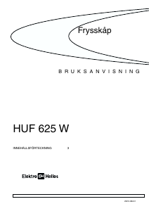 Bruksanvisning ElektroHelios HUF625W Frys