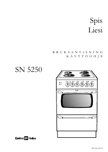 Käyttöohje ElektroHelios SN5250 Liesi