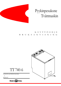 Käyttöohje ElektroHelios TT740-6 Pesukone