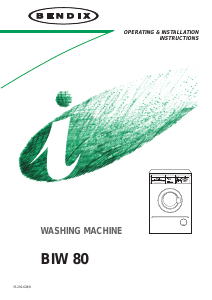 Handleiding Bendix BIW 80 Wasmachine