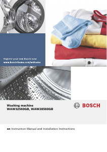 Manual Bosch WAW32560GB Washing Machine