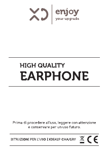 Manuale XD XDE42PGRY Cuffie