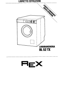 Manuale Rex BL52TX Lavatrice