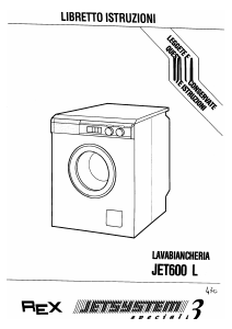 Manuale Rex JET600L Lavatrice