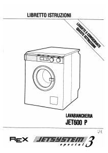 Manuale Rex JET600P Lavatrice