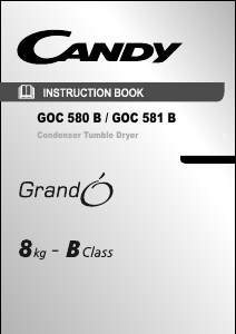 Mode d’emploi Candy GOC 580 B-S Sèche-linge