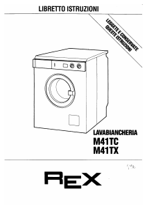 Manuale Rex M41TX Lavatrice