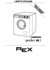 Manuale Rex POCKET630T Lavatrice