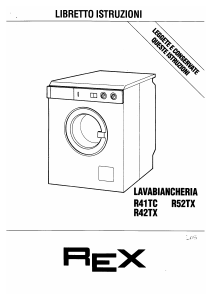 Manuale Rex R41TC Lavatrice