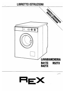 Manuale Rex R42TX Lavatrice