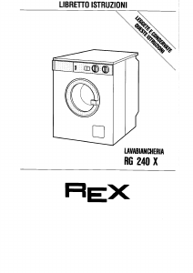 Manuale Rex RG240X Lavatrice