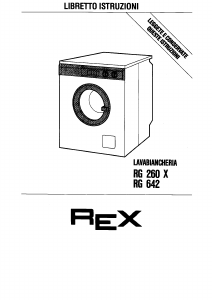 Manuale Rex RG642 Lavatrice