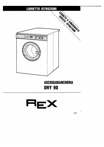 Manuale Rex DRY90 Asciugatrice