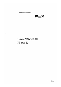 Manuale Rex IT560E Lavastoviglie