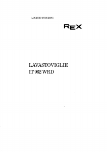 Manuale Rex IT962WRD Lavastoviglie