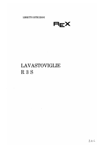 Manuale Rex R3S Lavastoviglie