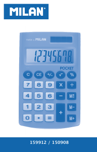 Kasutusjuhend Milan 150908BBL Kalkulaator