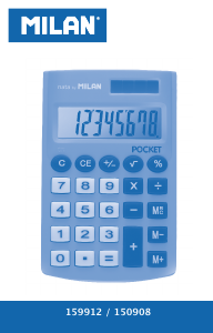 Manual Milan 150908GBL Calculator