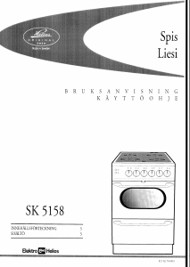 Bruksanvisning ElektroHelios SK5158 Spis