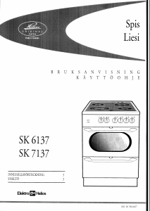 Bruksanvisning ElektroHelios SK6137 Spis