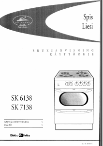 Bruksanvisning ElektroHelios SK6138 Spis