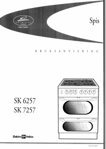 Bruksanvisning ElektroHelios SK6257 Spis