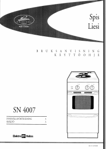 Bruksanvisning ElektroHelios SN4007 Spis