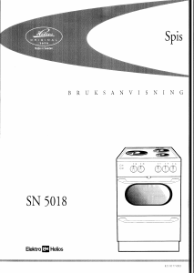 Bruksanvisning ElektroHelios SN5018 Spis