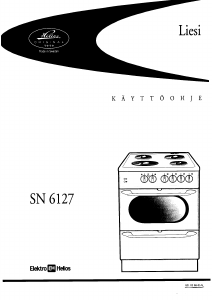 Käyttöohje ElektroHelios SN6127 Liesi