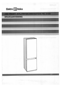 Bruksanvisning ElektroHelios FKI3150 Kyl-frys