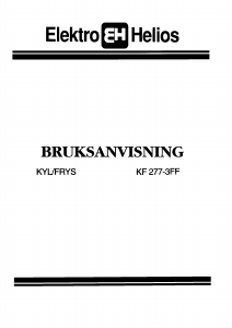 Bruksanvisning ElektroHelios KF277-3FF Kyl-frys