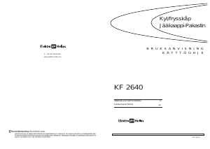 Bruksanvisning ElektroHelios KF2640 Kyl-frys