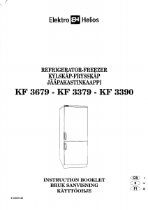 Manual ElektroHelios KF3379 Fridge-Freezer