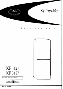 Bruksanvisning ElektroHelios KF3427 Kyl-frys