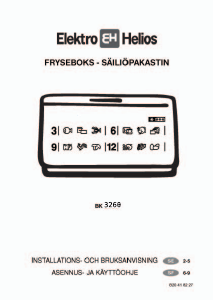 Käyttöohje ElektroHelios BK3260 Pakastin