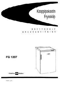 Käyttöohje ElektroHelios FG1397 Pakastin