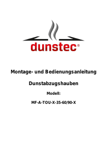 Bedienungsanleitung Dunstec MF-A-TOU-X-35-60-X Dunstabzugshaube