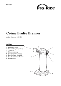 Bedienungsanleitung Pro-Idee 100-529 Küchenbrenner