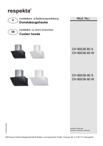 Handleiding Respekta CH66038-60 S Afzuigkap