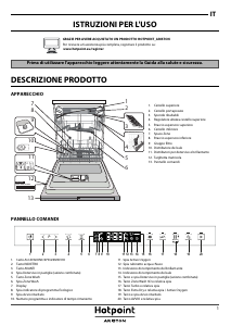 Manuale Hotpoint-Ariston HIP 4O23 WGL O Lavastoviglie