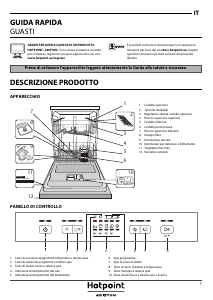 Manuale Hotpoint-Ariston HFC 2B+26 X Lavastoviglie